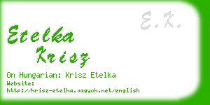 etelka krisz business card